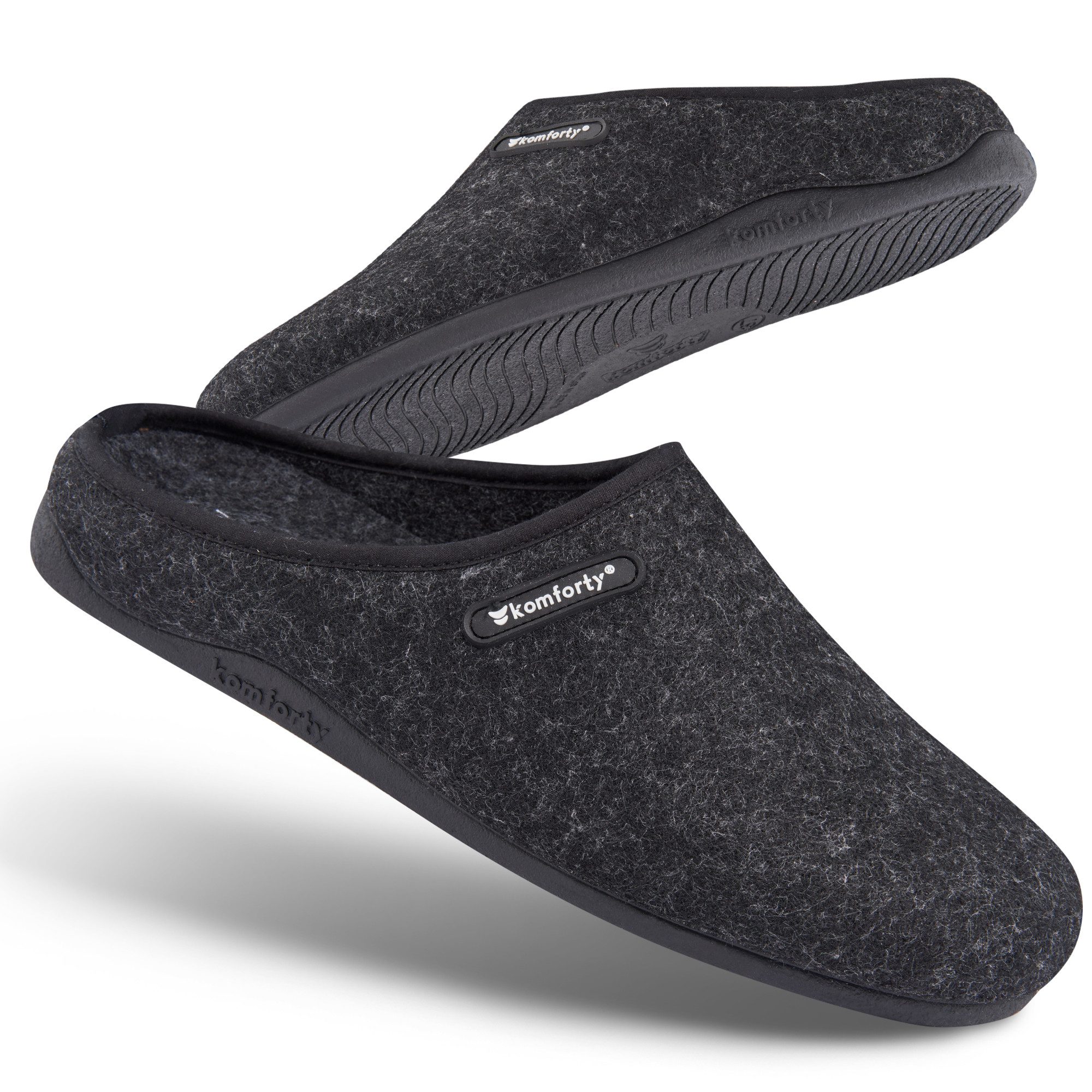 Komforty Komforty Hausschuhe Damen Herren für drinnen & draußen aus Wolle Hausschuh (Paar, Natürliche Wolle, Natürlicher Kautschuk, Nachhaltig, Komforty) Natürliche Wolle, Made in Spain