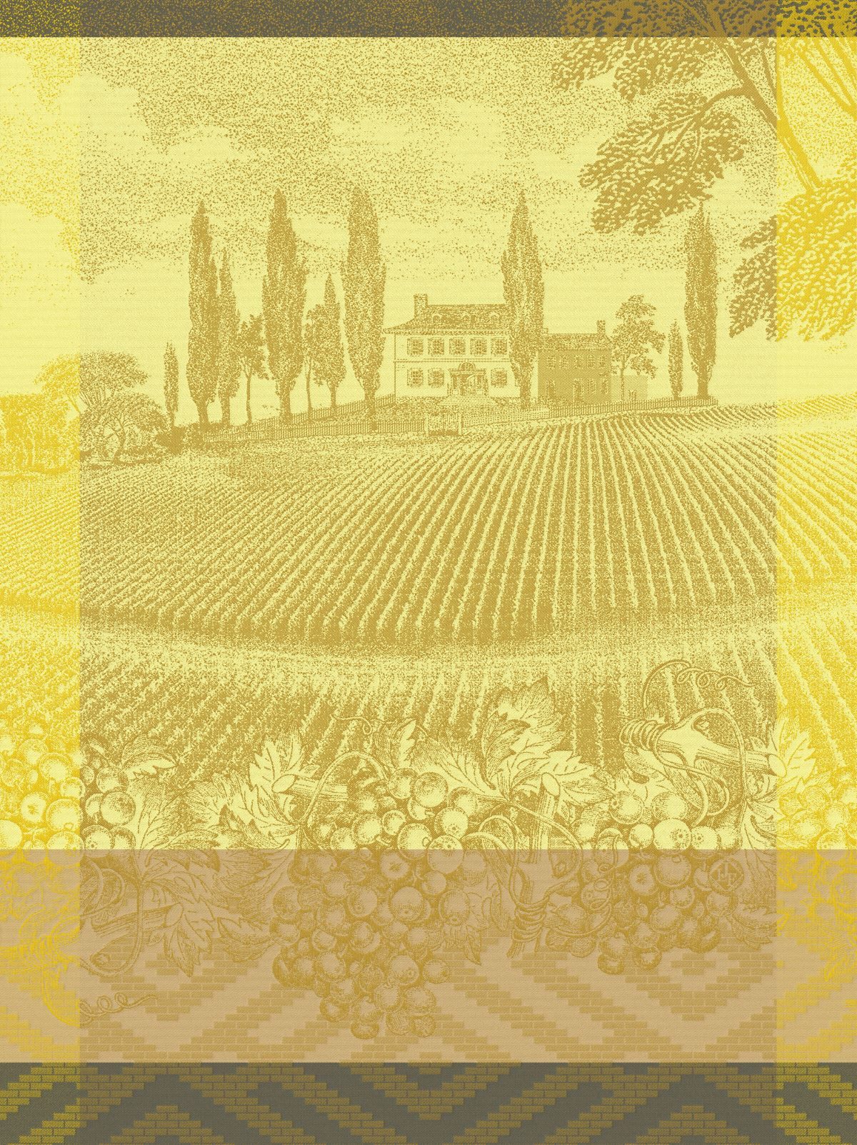 Le Jacquard Francais Geschirrtuch Geschirrtuch Vignoble Terre 60x80 cm, (1-tlg., 1 x Geschirrtuch), jacquard-gewebt