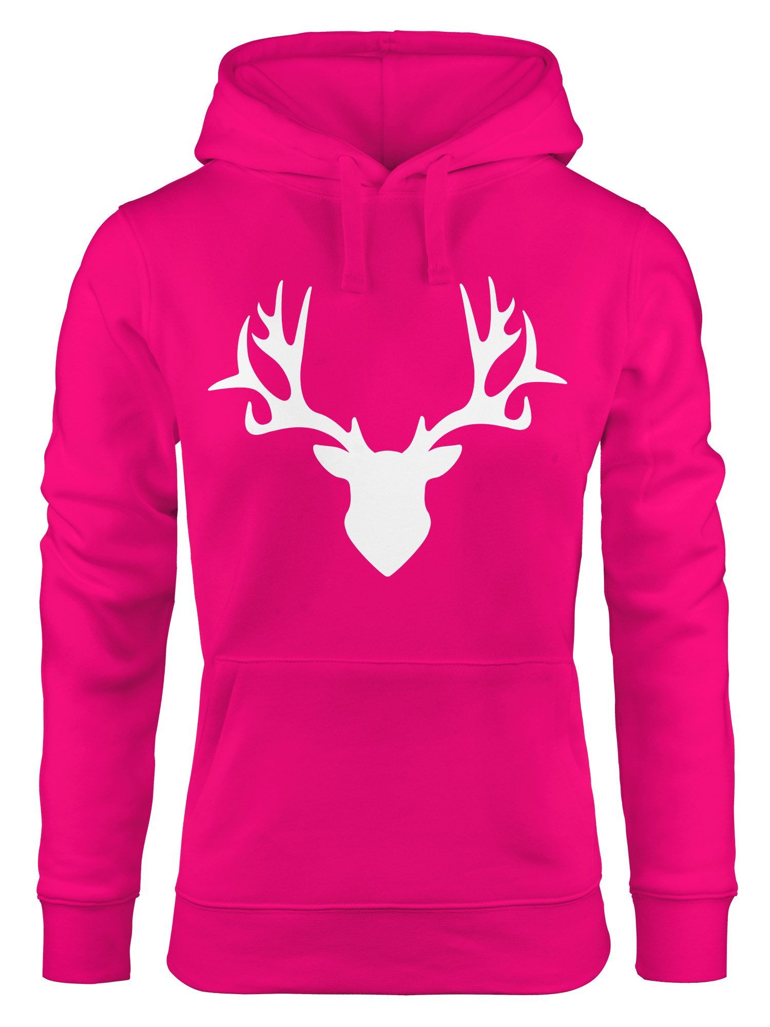 MoonWorks Hoodie Hoodie Damen Hirsch Geweih Sweatshirt Kapuze Kapuzenpullover