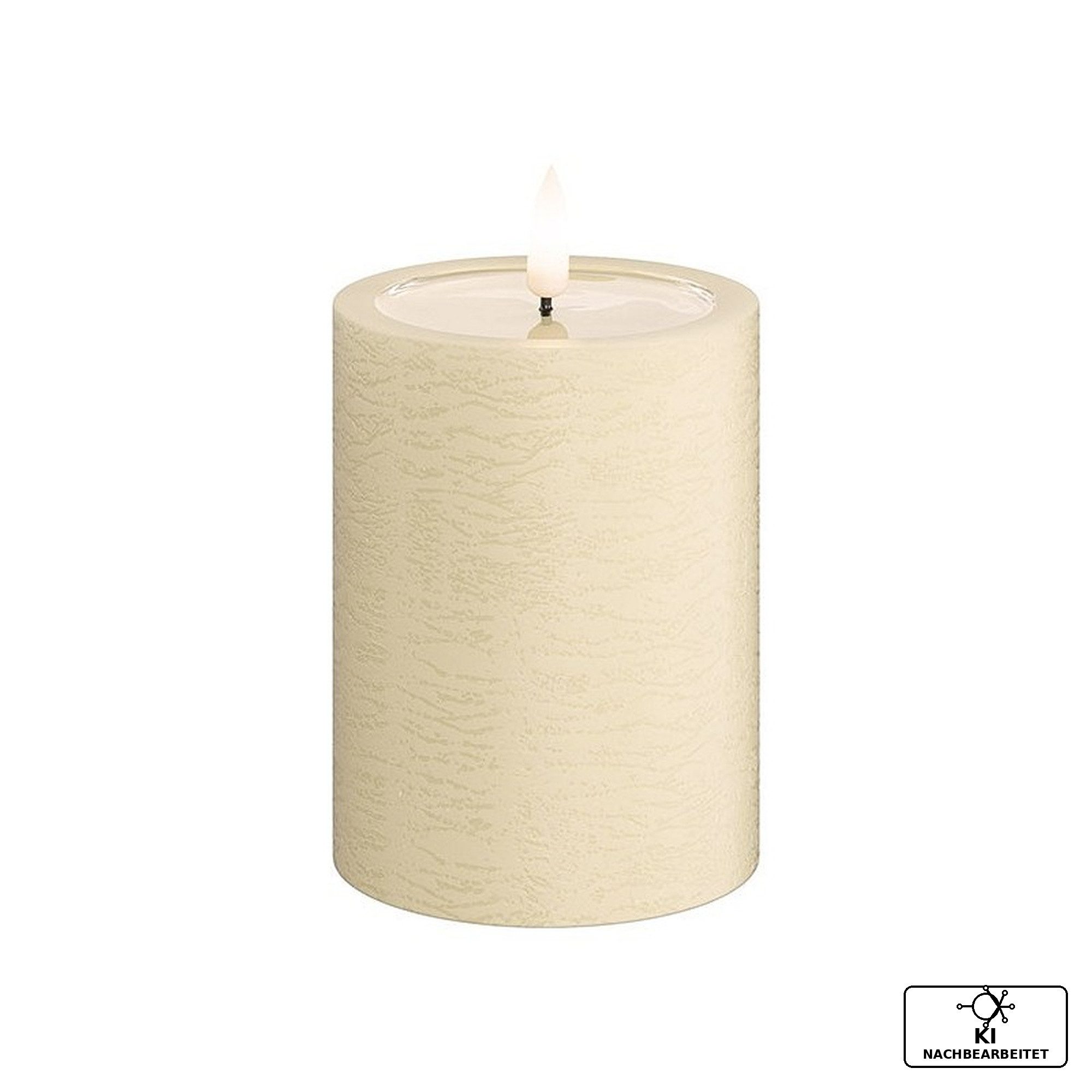 Deluxe Homeart LED-Kerze LED Stumpenkerze 10 cm creme von Deluxe / Unique Homeart Candle / Kerz