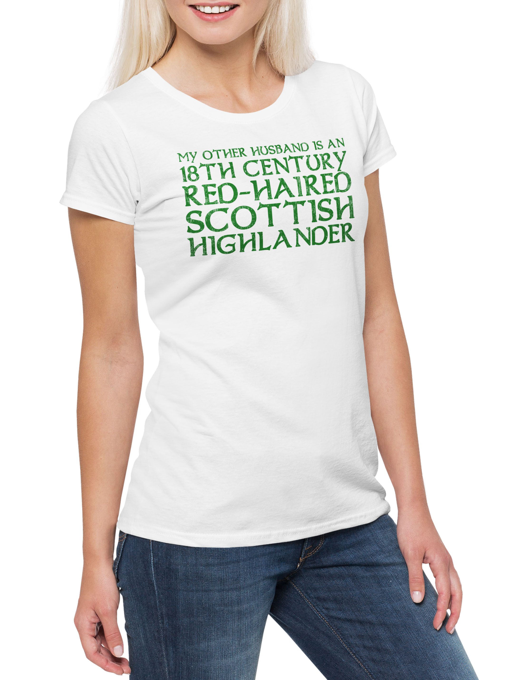Print-Shirt My Other Husband Damen T-Shirt Scots Scotland Schottland Outlander