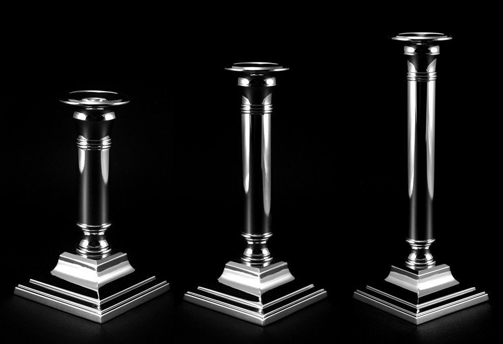 Kerzenständer Tischdeko versilbert 15 Brillibrum Silber Kerzenleuchter cm anlaufgeschützt Kerzenständer Kerzenhalter Design