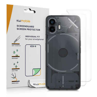 kwmobile Schutzfolie 3x Folie Rückseite für Nothing Phone (2), (1-St), Backcover Smartphone Handyfolie transparent