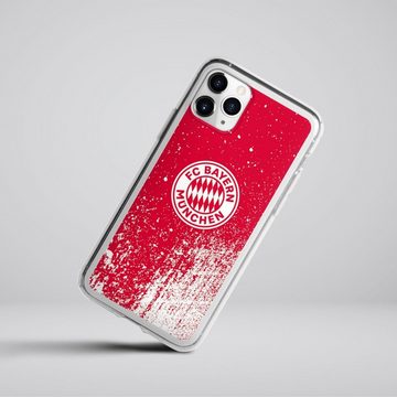 DeinDesign Handyhülle FC Bayern München Offizielles Lizenzprodukt FCB Splatter Rot - FCB, Apple iPhone 11 Pro Silikon Hülle Bumper Case Handy Schutzhülle