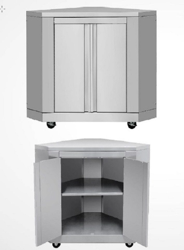 ONDIS24 Outdoor-Küche Edelstahl- Eckschrank für Outdoor-Küche