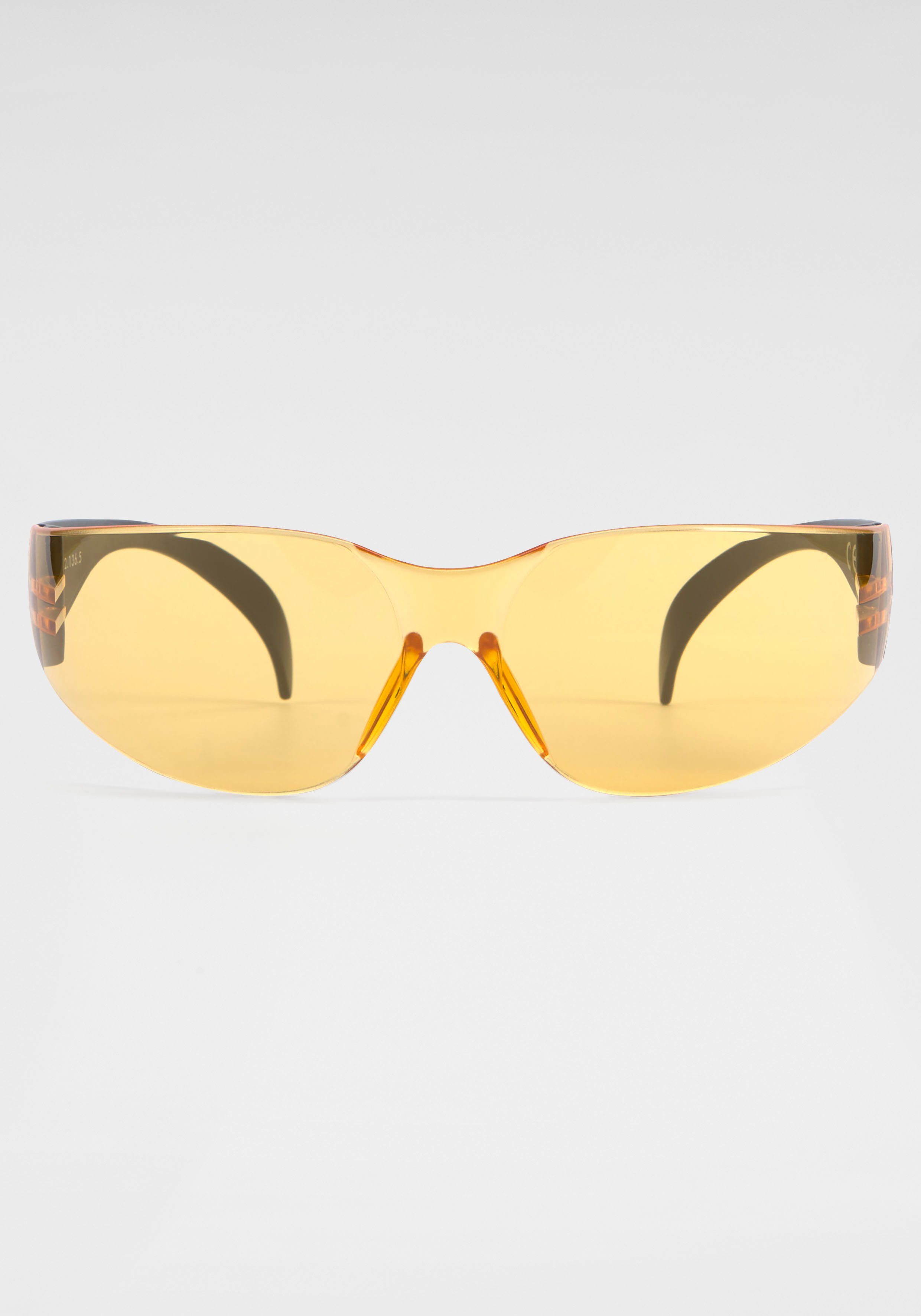 BACK IN BLACK Eyewear Sonnenbrille Randlos schwarz-orange | Sonnenbrillen