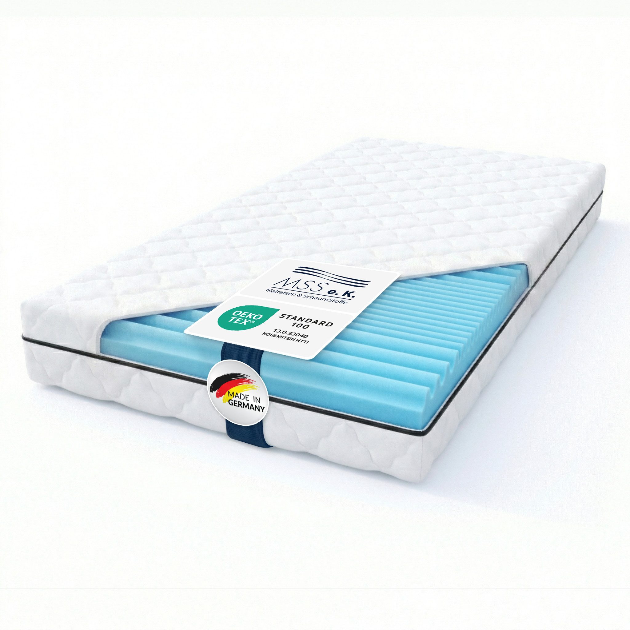 Kaltschaummatratze 7 Zonen ergonomisch H2 H3 H4 H5 H6 - 90x200 120x200 140x200 180x200, MSS e.K., verschiedene Größen, Härtegrade und Höhen - atmungsaktiv