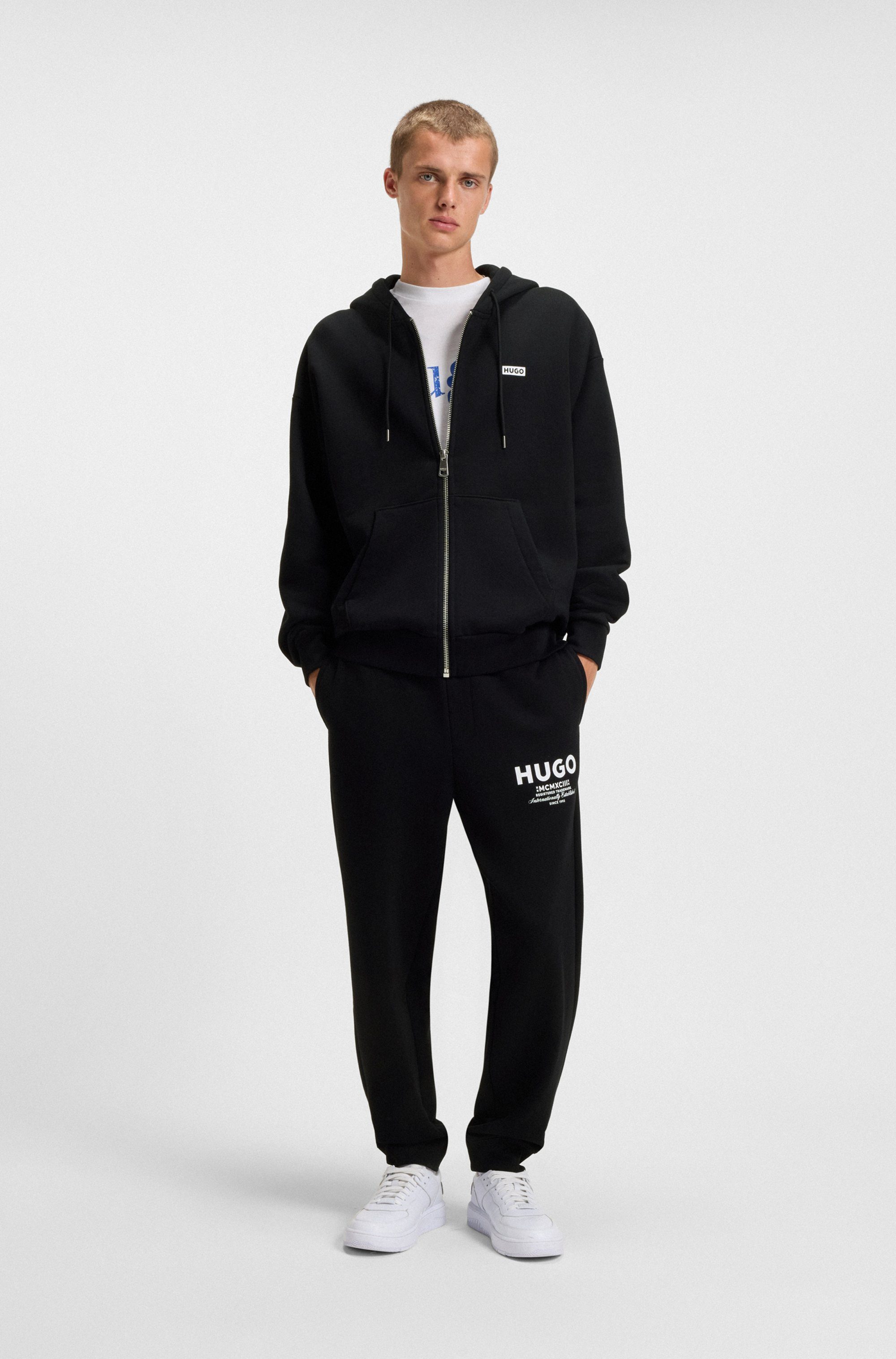 HUGO Blue Kapuzensweatjacke Nardimez mit Kapuze