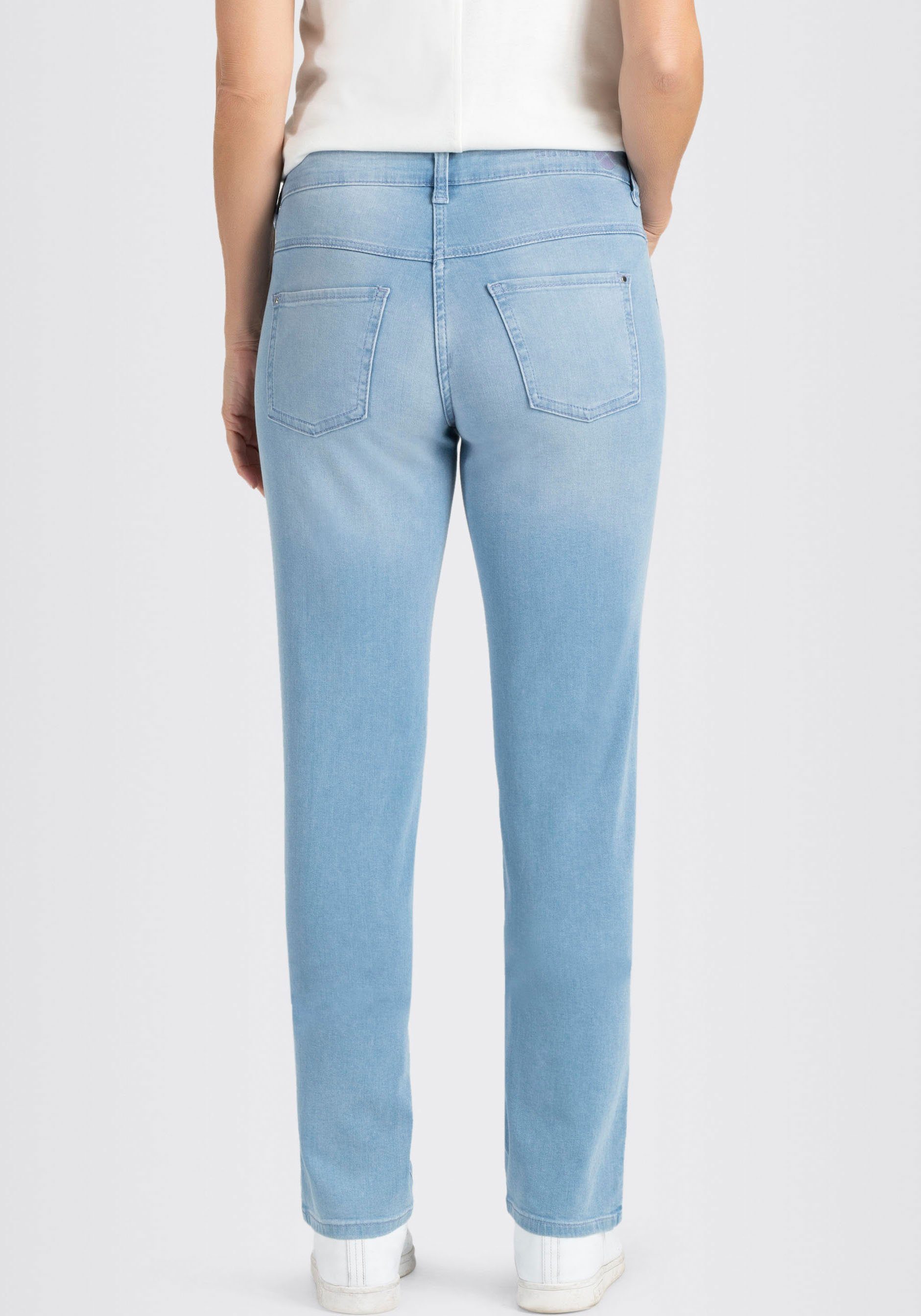 bleached Sitz Stretch-Jeans den blue für perfekten Stretch mit light Dream MAC