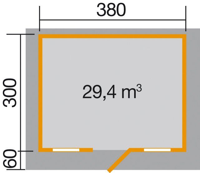 weka Gartenhaus 138 Gr.1, BxT: 450x370 cm