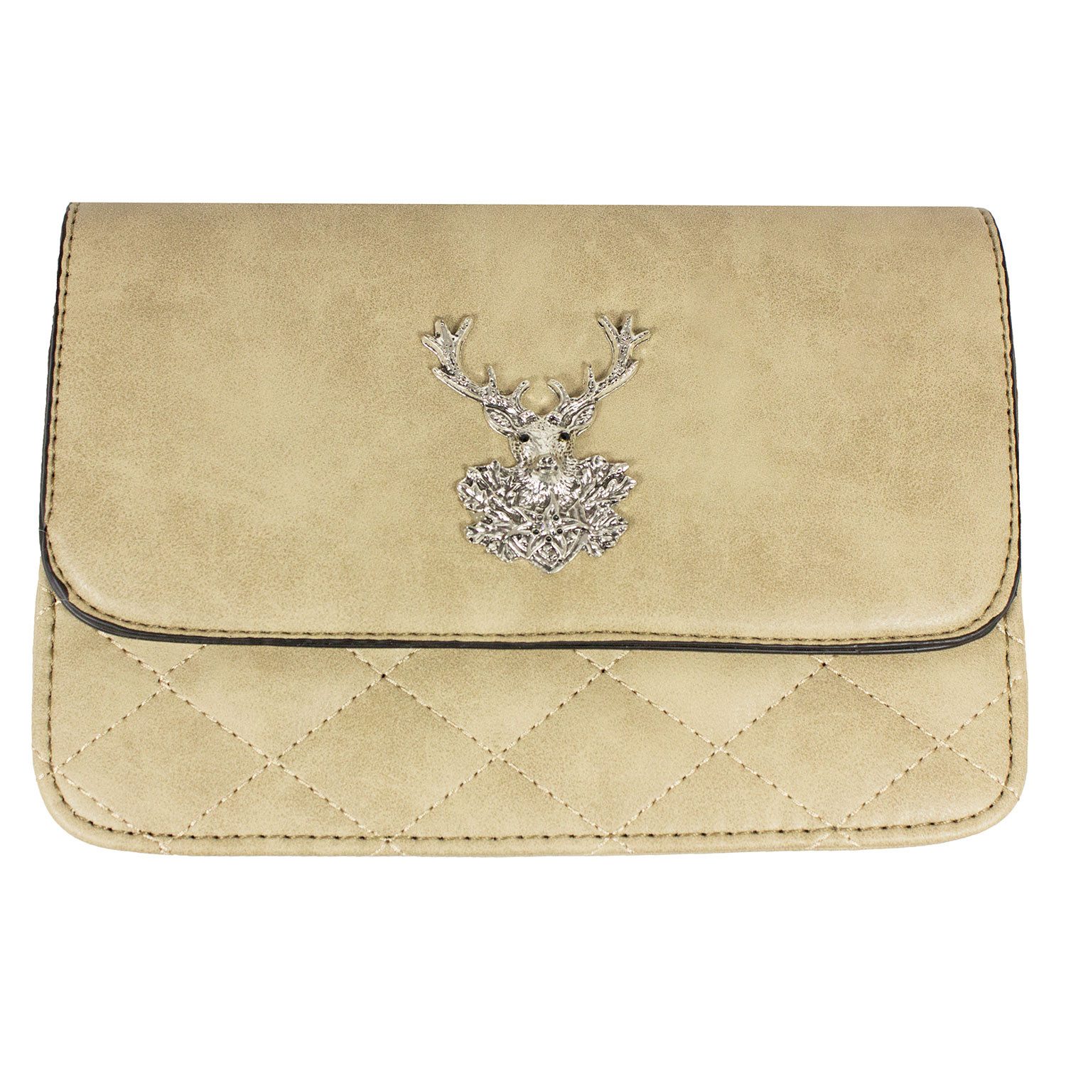 Trachtenland Handtasche Gesteppte Trachten Tasche "Anni" mit Hirsch Applika günstig online kaufen