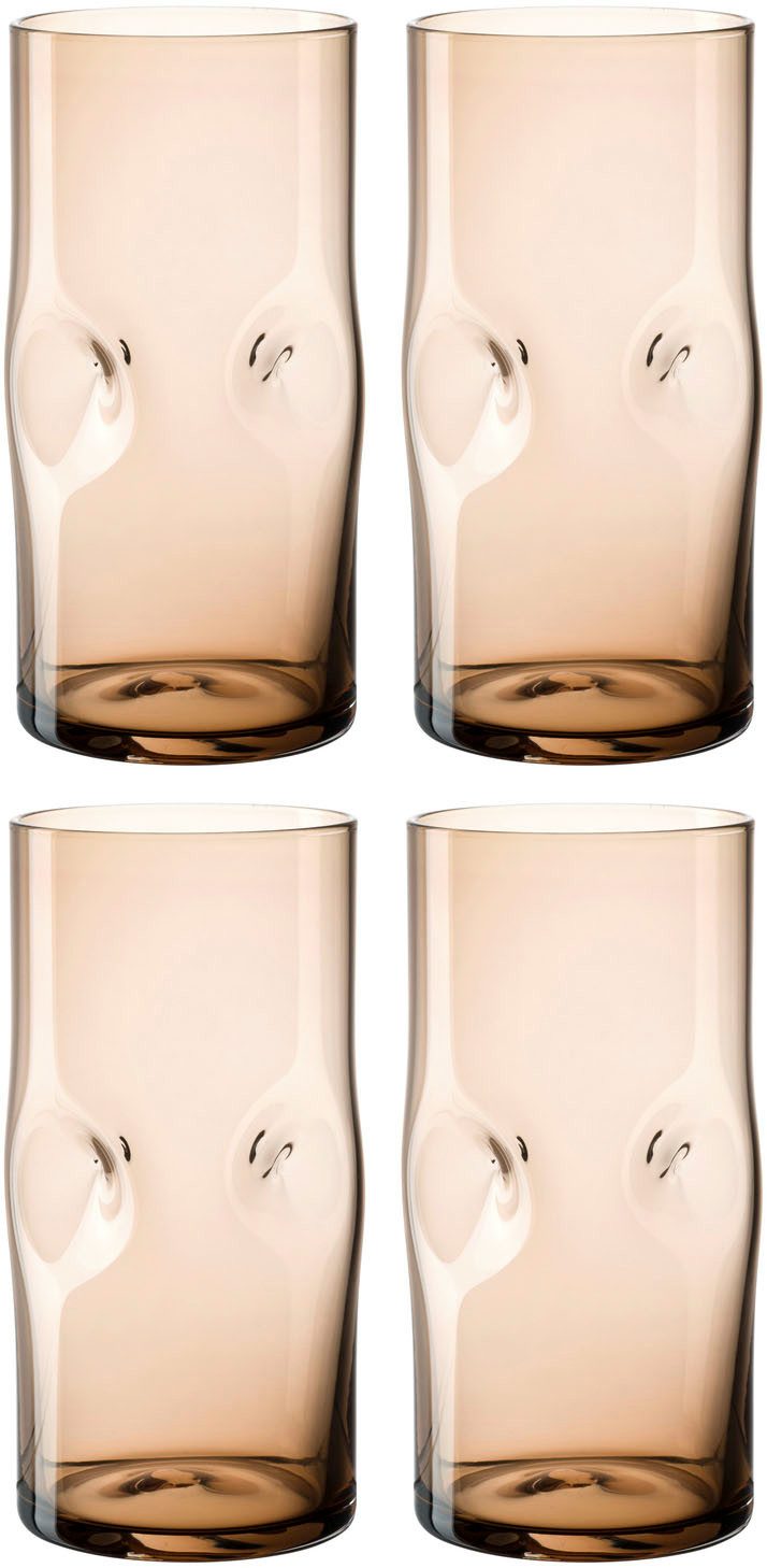 LEONARDO Longdrinkglas VESUVIO, 4-tlg., Glas, 330 ml, 4-teilig