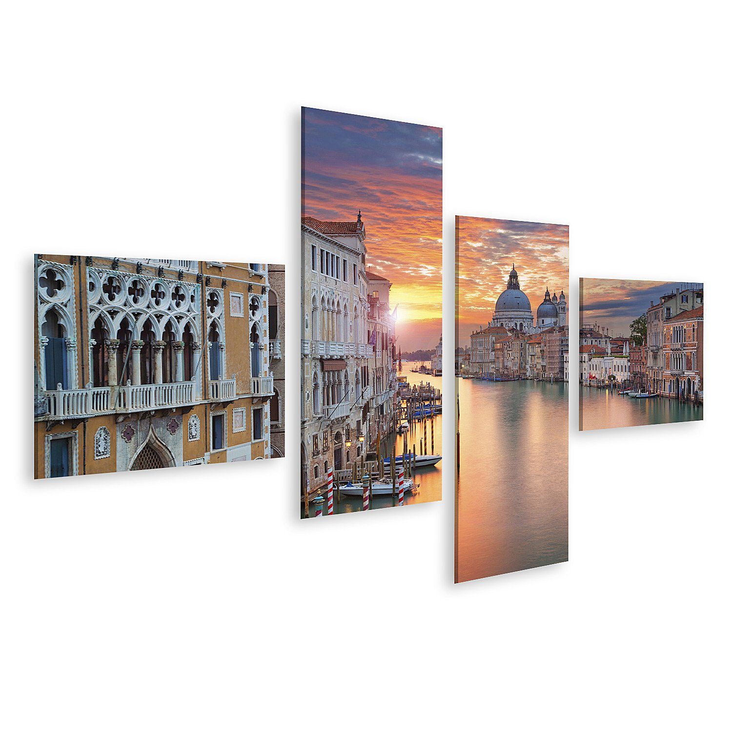 Leinwandbild Bild auf Leinwand Venedig Canale Grand im Sonnenlicht Wandbild Leinwan