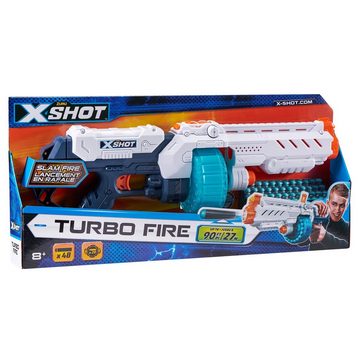 ZURU Blaster Dartblaster X-Shot Turbo Fire, Futuristischer Blaster mit Trommelmagazin.