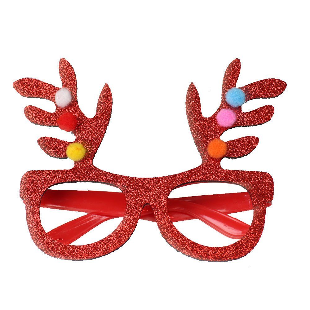 Blusmart Fahrradbrille Neuartiger Weihnachts-Brillenrahmen, Glänzende Weihnachtsmann-Brille 39