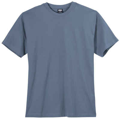 Urban Classics Plus Size Rundhalsshirt Große Größen Herren T-Shirt graublau Tall Tee Urban Classics