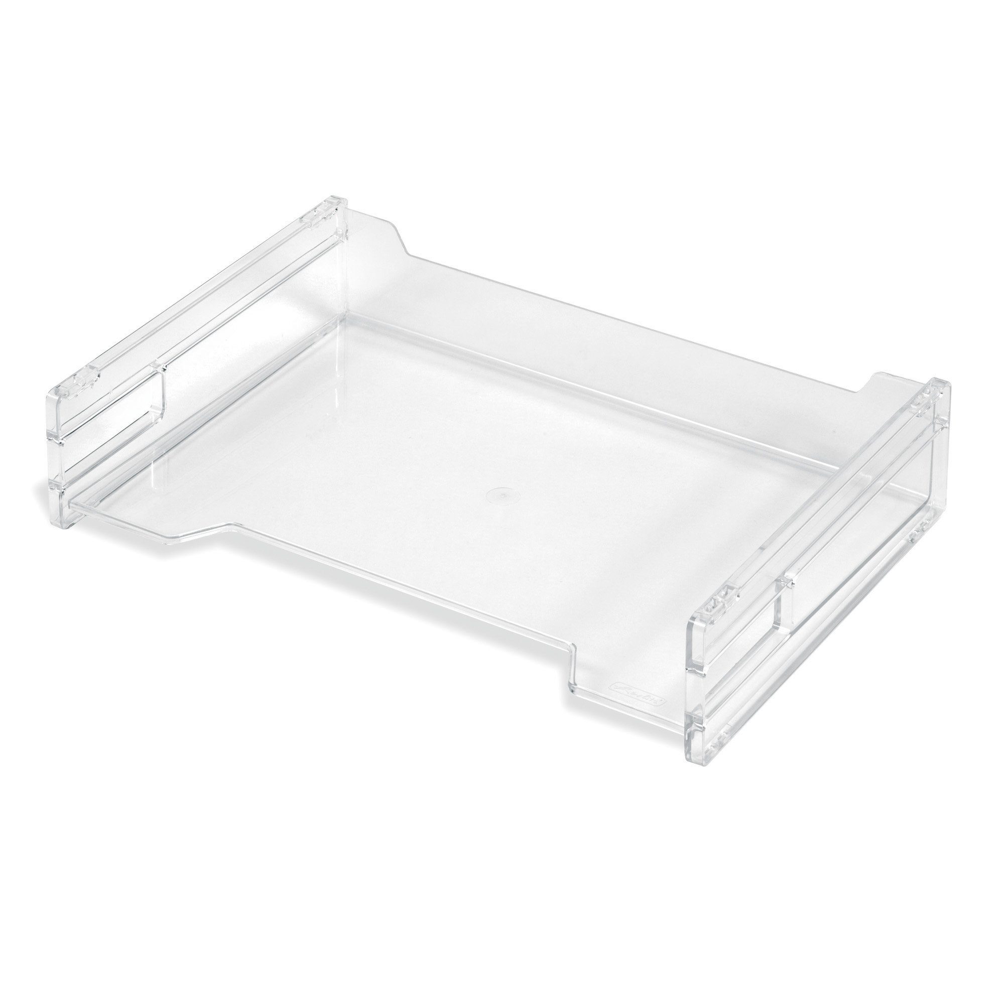 Herlitz Briefablage 3x Herlitz Ablagekorb / DIN A4 quer / Farbe: transparent hochglanz gla