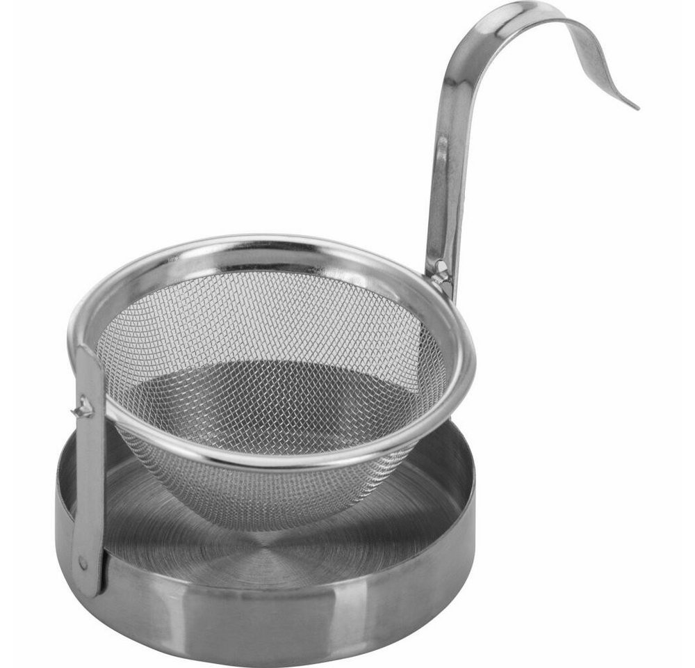 WESTMARK Teesieb mit Untersatz, Teatime, Rostfreier Edelstahl, Edelstahl 18/8