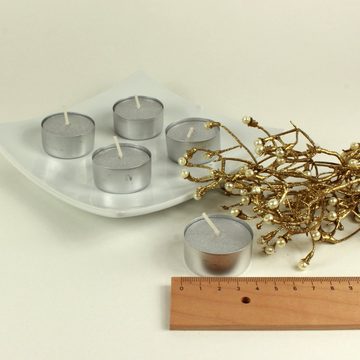 Wenzel Teelicht Teelichter mit Glimmer 38 mm silber 10 Stück von Wenzel