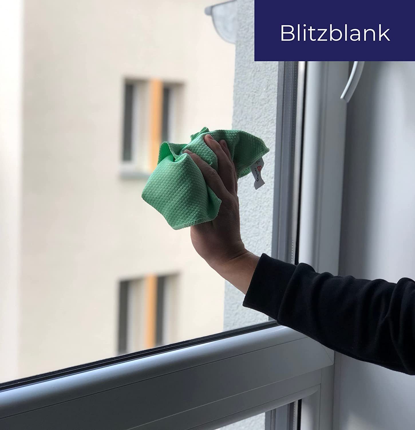 Reinigung Fenstertücher Putztücher, Blau ohne Chemie Mikrofasertuch Glas EliXito Spültuch - Streifenfrei - 3X