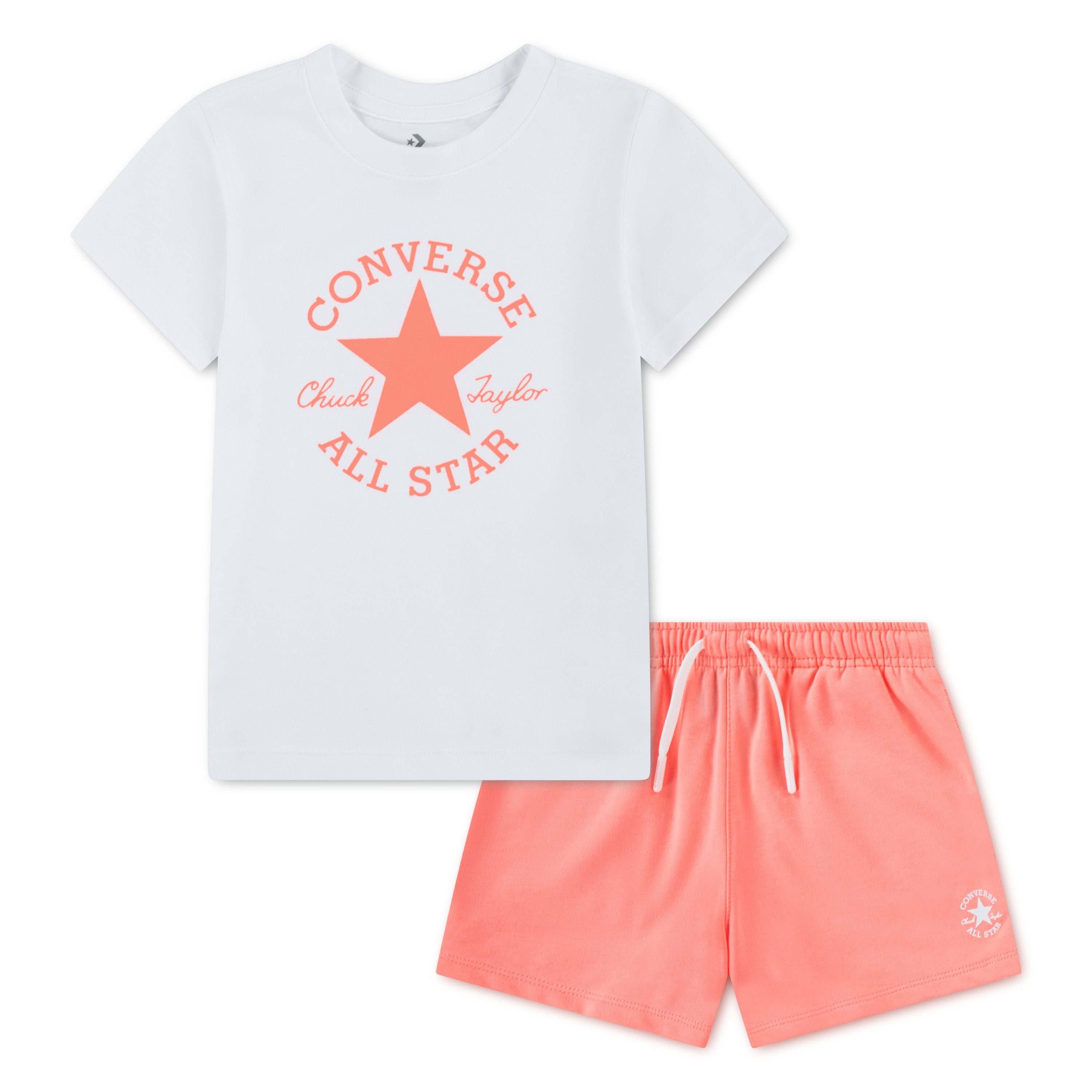 Converse Top & Shorts DCTP CLASSIC TEE & SHORT SET (2-tlg) für Kinder, aus Baumwolle und Polyester