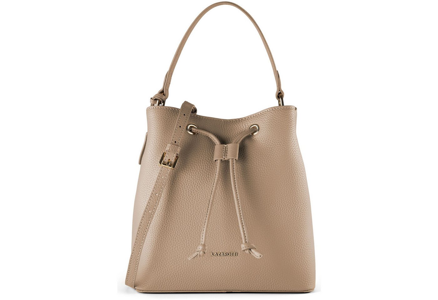Lazarotti Beuteltasche Bologna Leather Crossbody Beuteltasche Leder 25 cm
