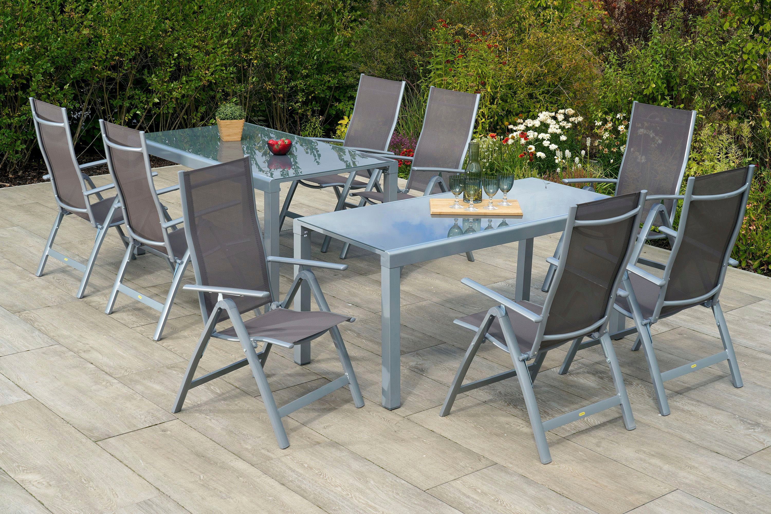 MERXX Garten-Essgruppe Carrara, (9-tlg)