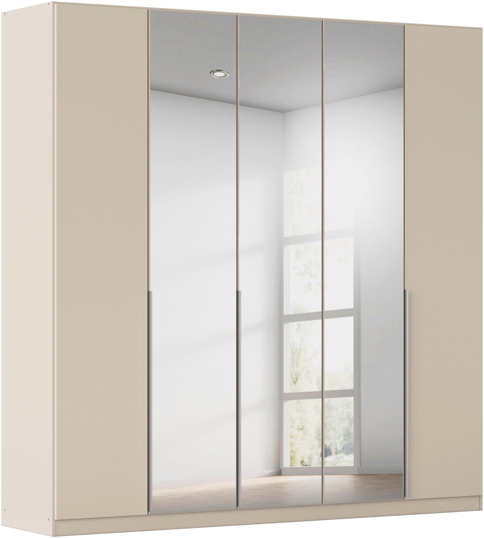OTTO home Drehtürenschrank Kleiderschrank Schrank Garderobe AGORDO mit Dekor- oder Hochglanzfront (in zwei Griff-Farben, Breiten 91-405 cm) durchdachte Innenausstattung, in 8 Breiten und 2 Höhen MADE IN GERMANY