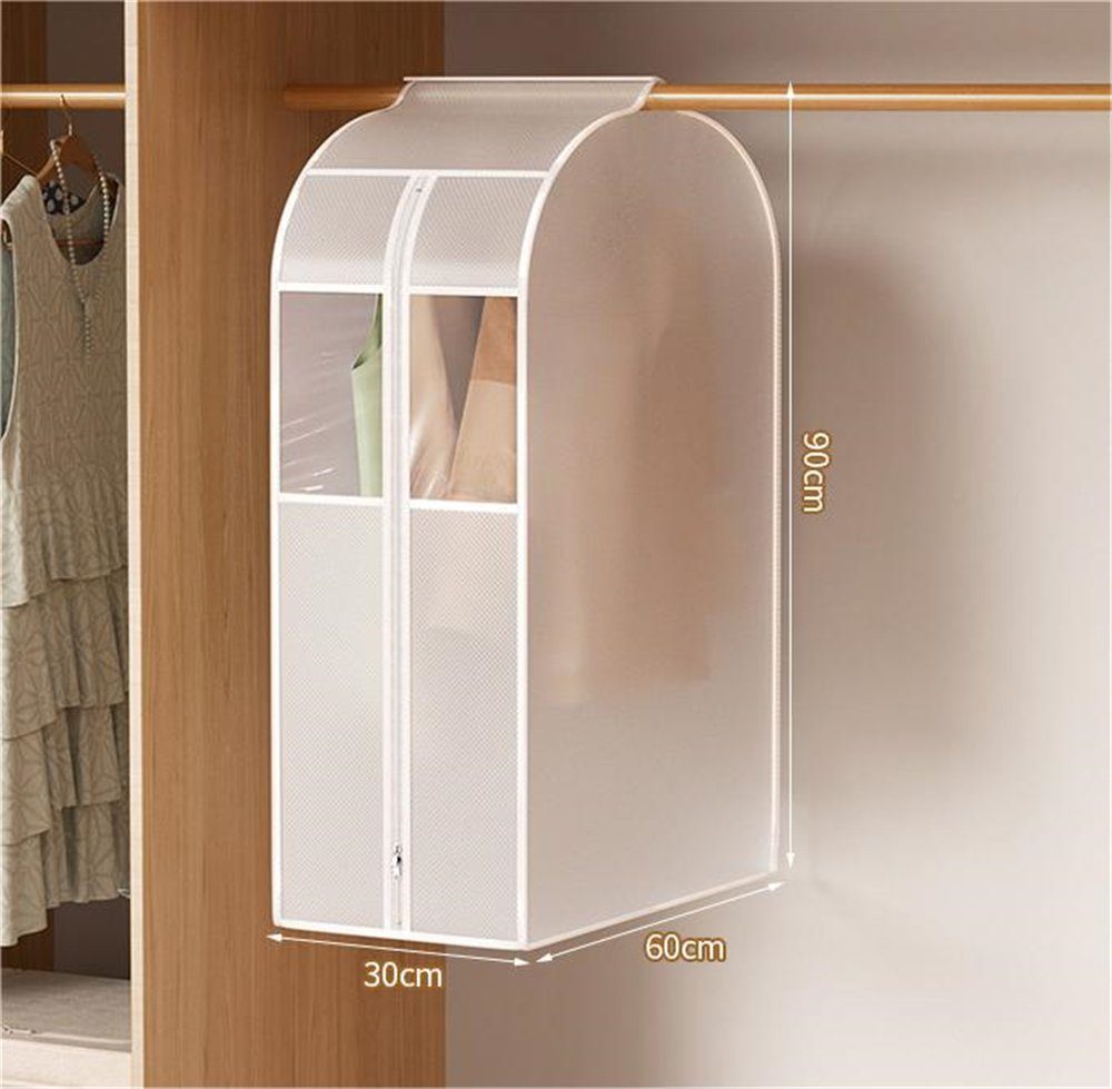 Rouemi Kleidersack Kleidersack, Staubbeutel für Anzüge, dreidimensionale Kleiderhülle 30×60×90cm, 60×60×120cm weiß-30×60×90cm