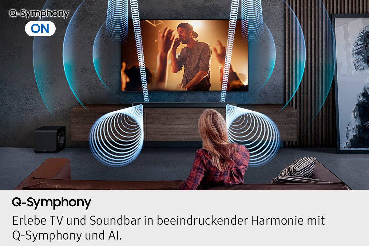 Samsung HW-QS710GF Q-Soundbar Soundbar 3.1.2 (Bluetooth, WLAN, 40 W, 3.1.2-Kanal Sound System, SpaceFit Sound Pro, Flexible Positionierung) – Bild 5 von 5