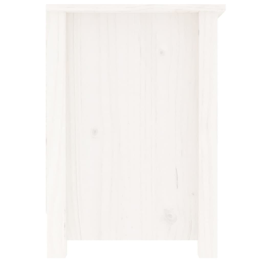 Massivholz Weiß Kiefer 103x36,5x52 TV-Schrank furnicato cm