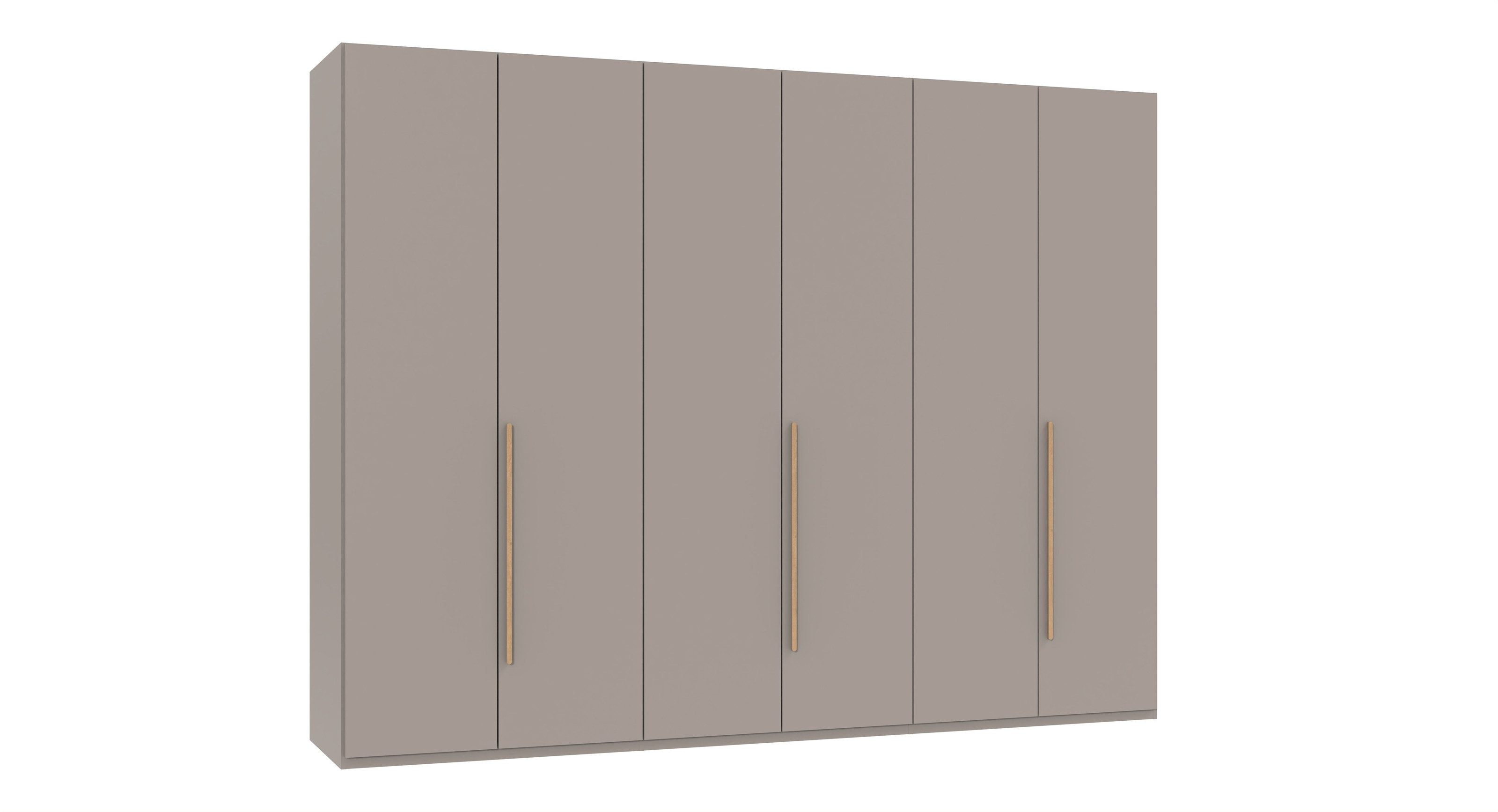 freiraum Drehtürenschrank LONDON SAHARAGRAU + ARTISAN EICHE DEKOR - 270x208x58cm (BxHxT)