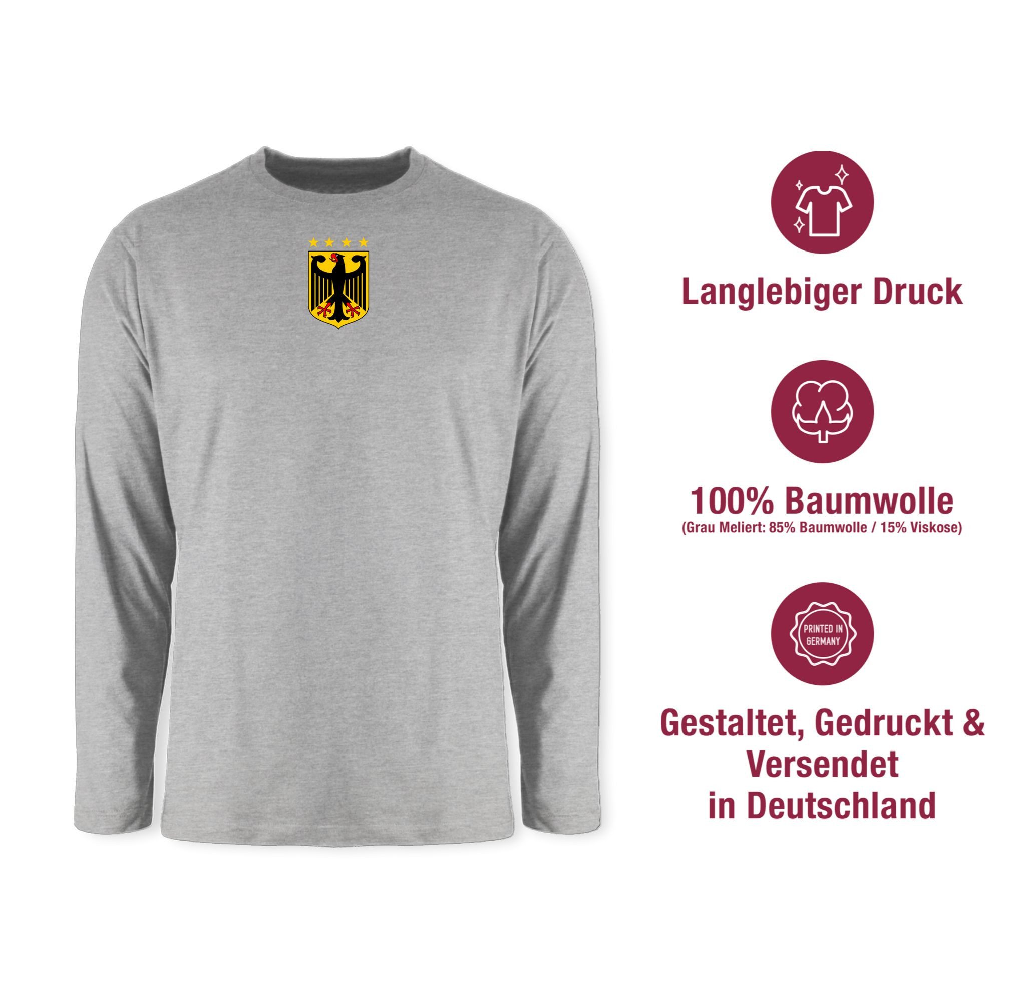 Shirtracer Rundhalsshirt Deutschland Wappen, Germany, Bundesadler, Deutschland Adler 2026 Fussball WM Fanartikel