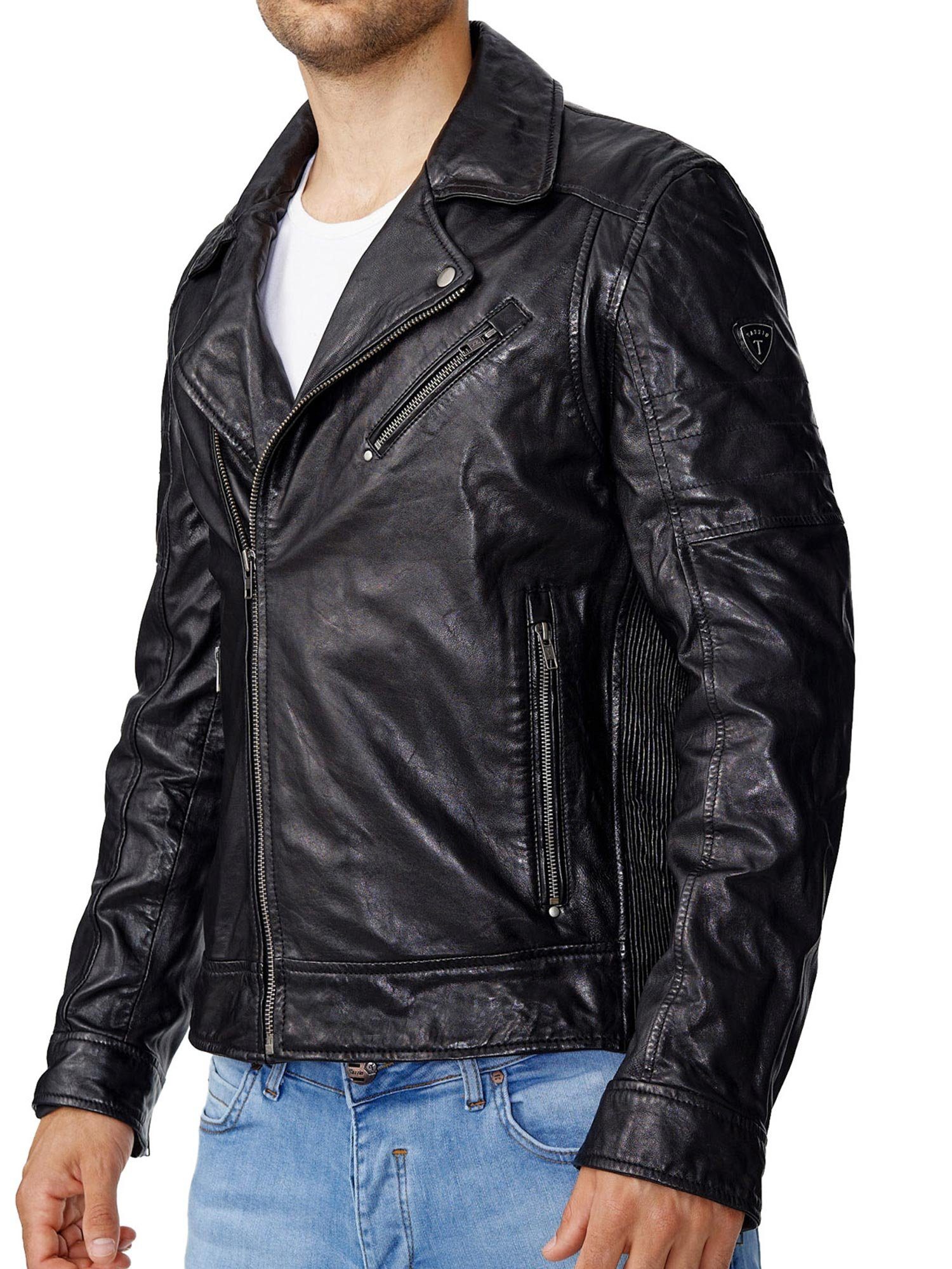 Tazzio Lederjacke 19708 Echtleder Jacke im Biker-Look – Bild 3 von 4