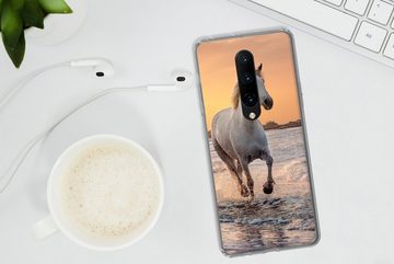 MuchoWow Handyhülle Pferde - Sonne - Meer - Strand - Tiere, Phone Case, Handyhülle OnePlus 7 Pro, Silikon, Schutzhülle
