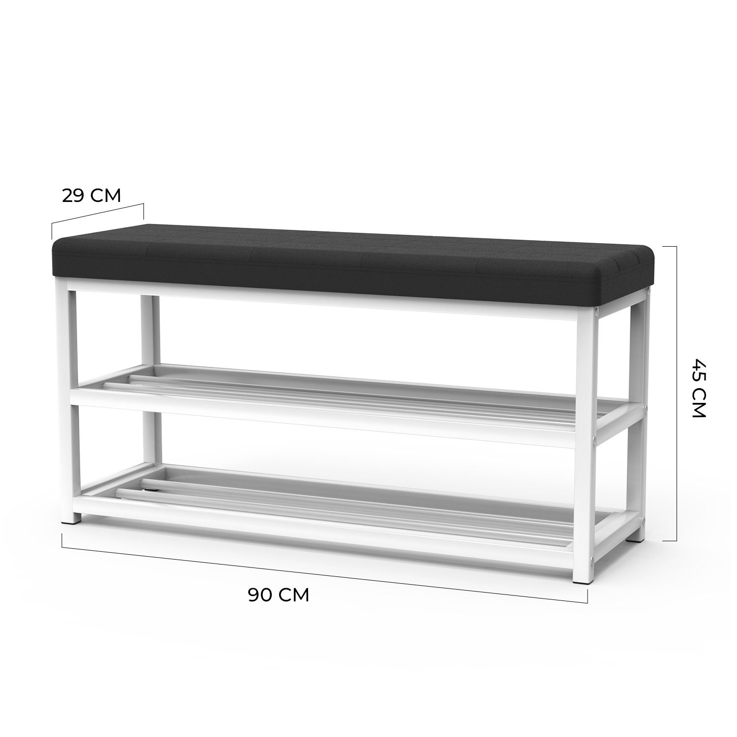 oyajia Schuhbank Moderne Schuhbank 90x45x30cm, mit 2 Einlegeböden Sitzbank günstig online kaufen