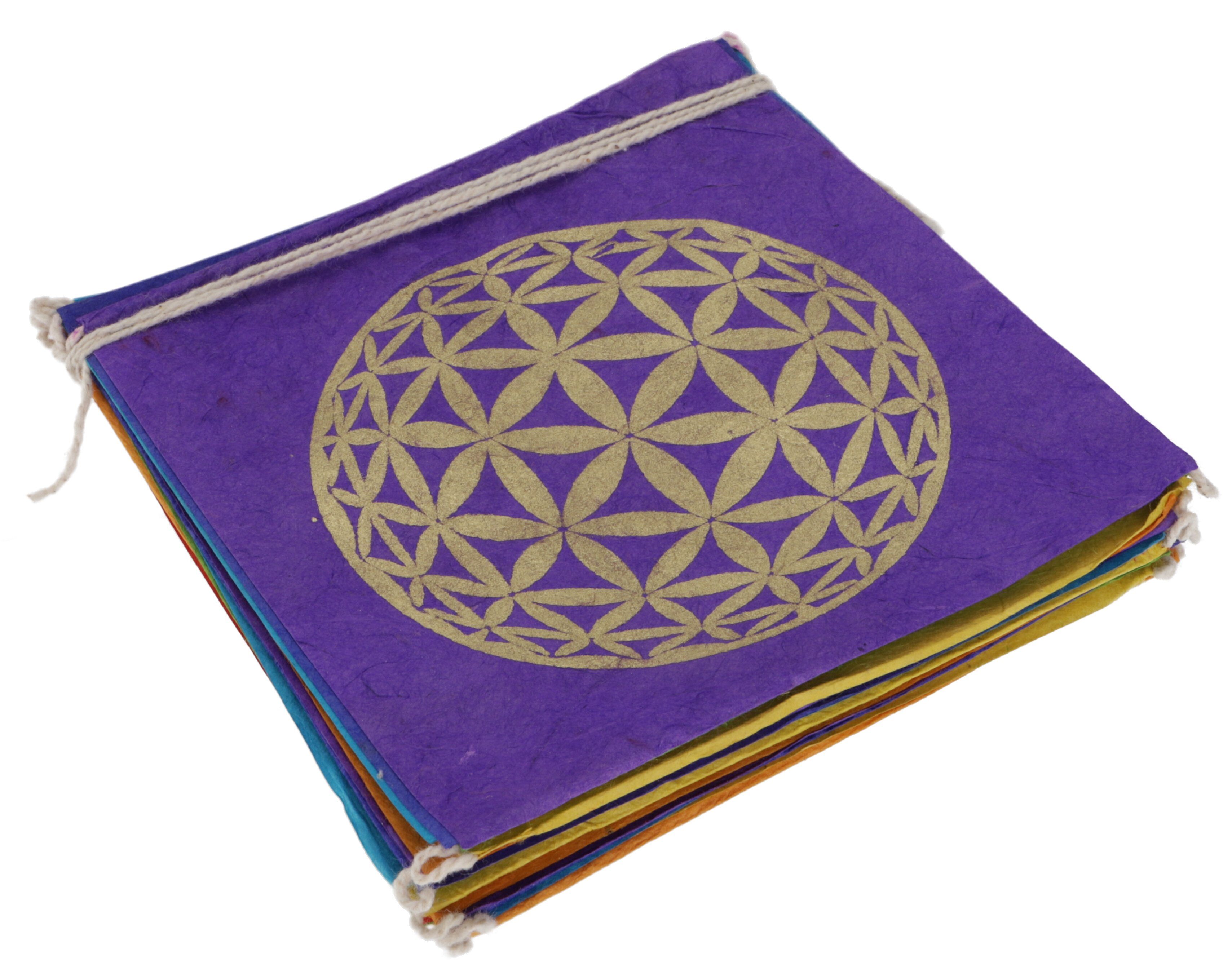 Guru-Shop Wimpelkette Gebetsfahne aus Papier 2,50 m, Buddhistische..