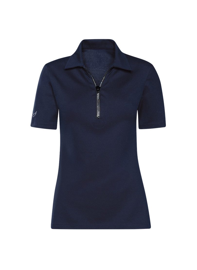 Trigema Poloshirt "TRIGEMA Slim Fit Poloshirt mit Kristallsteinen", (1 tlg. günstig online kaufen