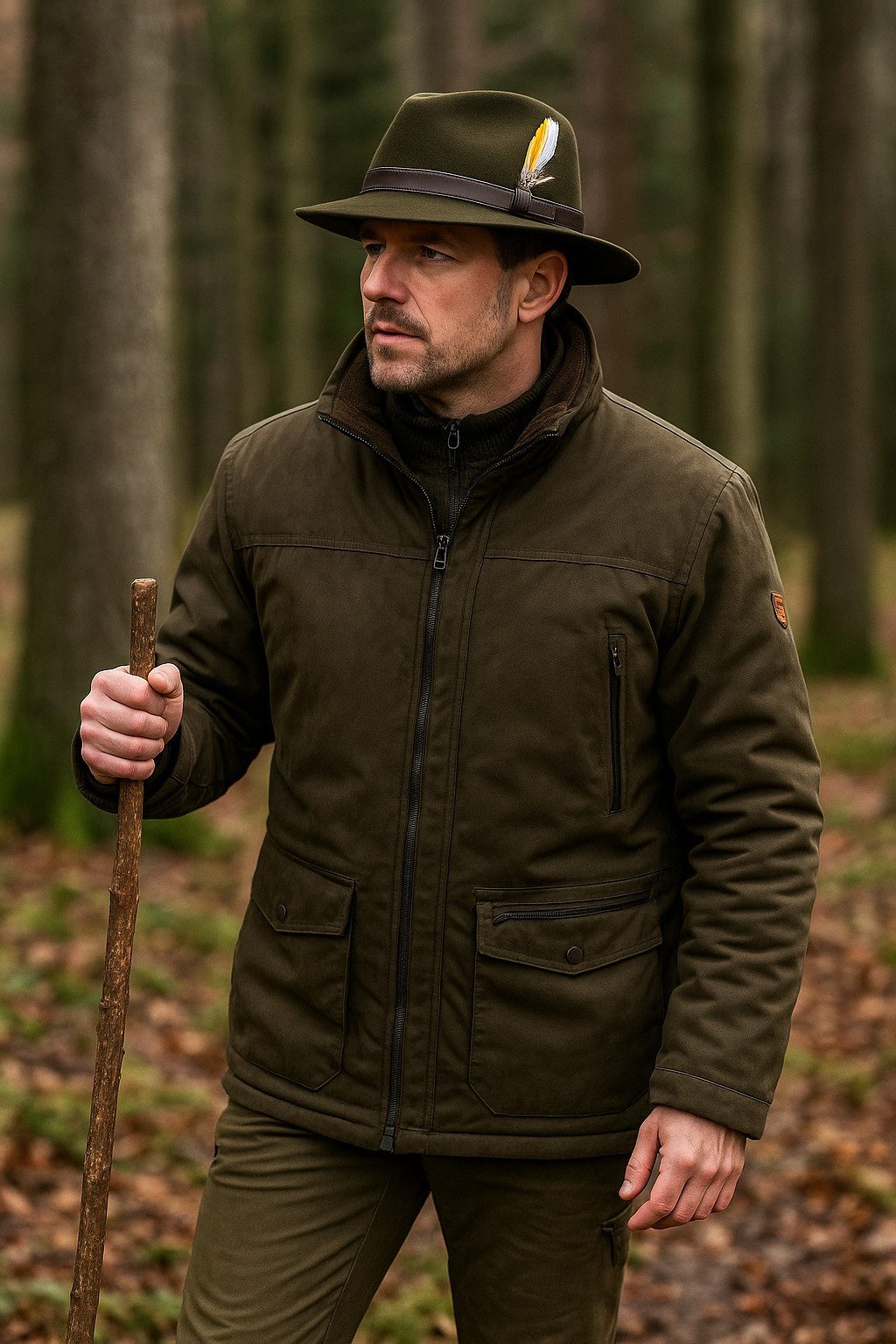 Skogen Filzhut Jagdhut mit Hutgarnitur "Zierfeder" braun wasserdicht Jägerh günstig online kaufen