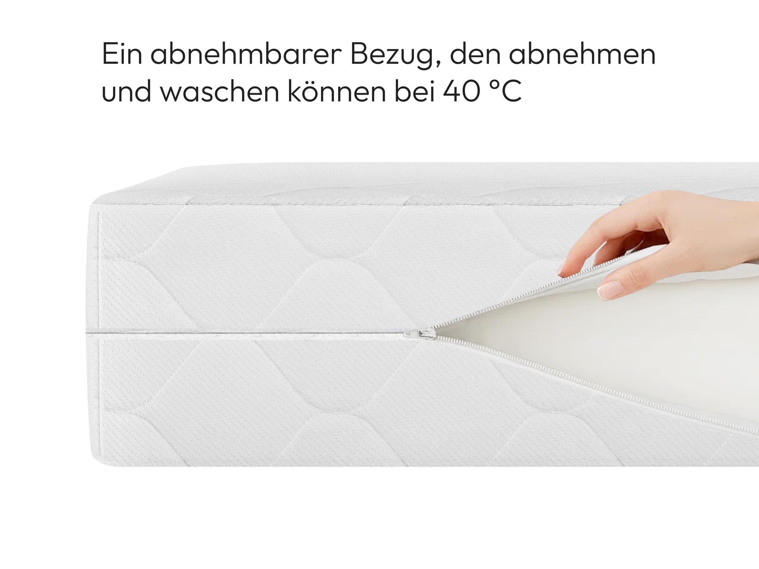 Taschenfederkernmatratze MEDIRO CORE 7-Zonen Taschenfederkernmatratze, Beautysofa, 26 cm hoch, (H2/H3 Wendematratze, Federkernmatratze mit Kokosfasermatte, Matr – Bild 4 von 5