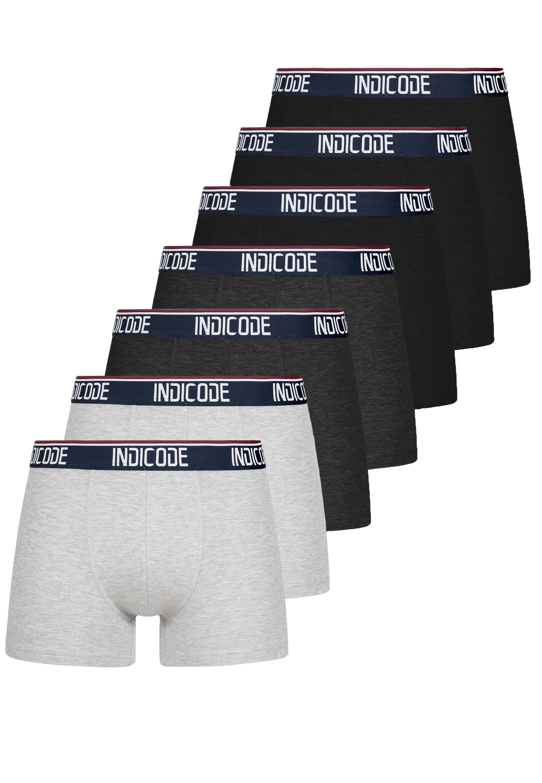 Raven/Black/Grey (7-St) Indicode Boxershorts Johnny