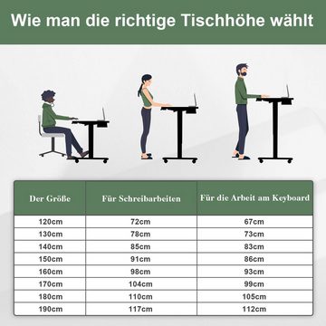 HOMALL Schreibtischstuhl Elektrisch Stehschreibtisch Type C&A Aufladung und 3-Funktions-Memory