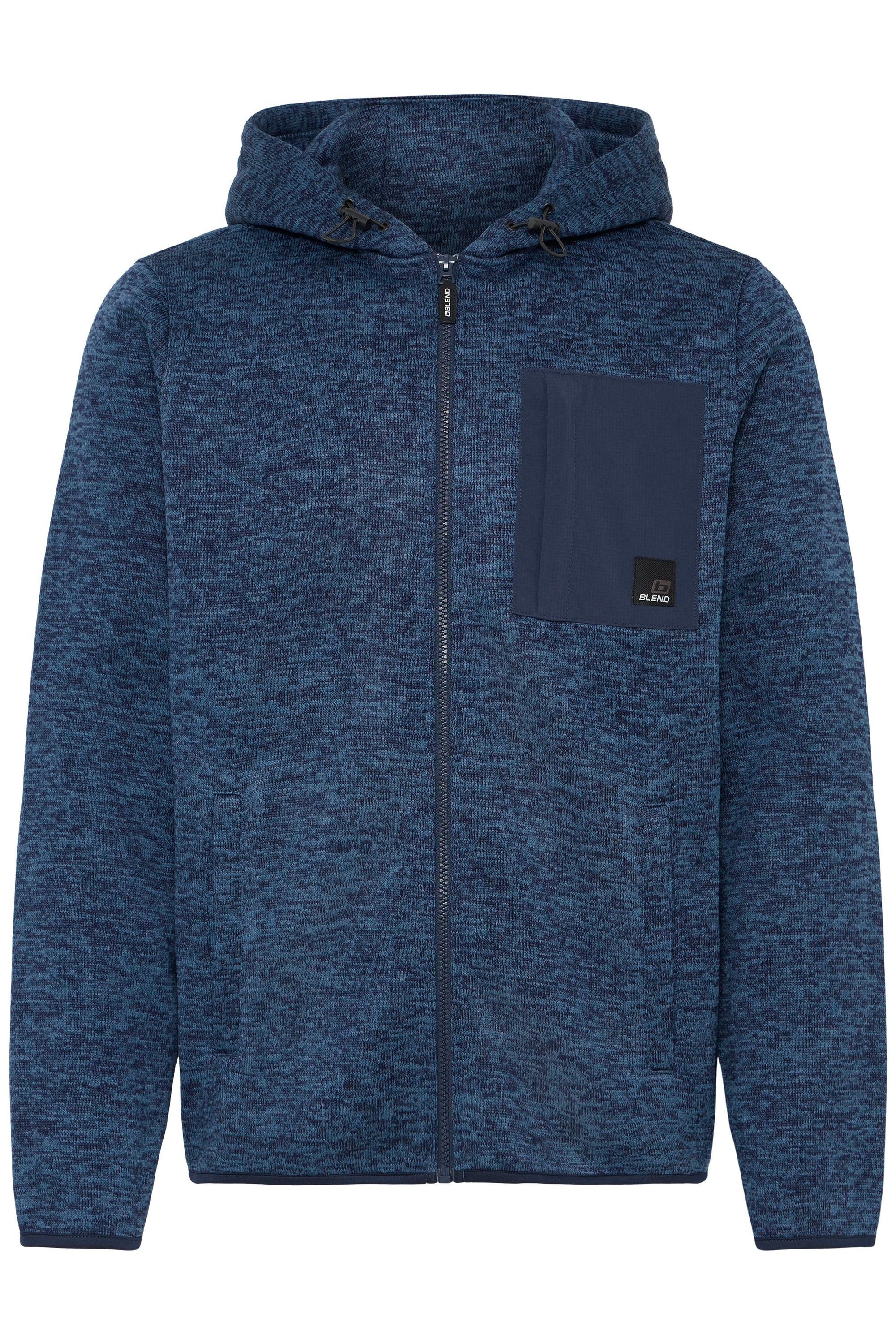 Blend Cardigan BHMelfex Gemütliche Fleecejacke mit Taschen und Kapuze