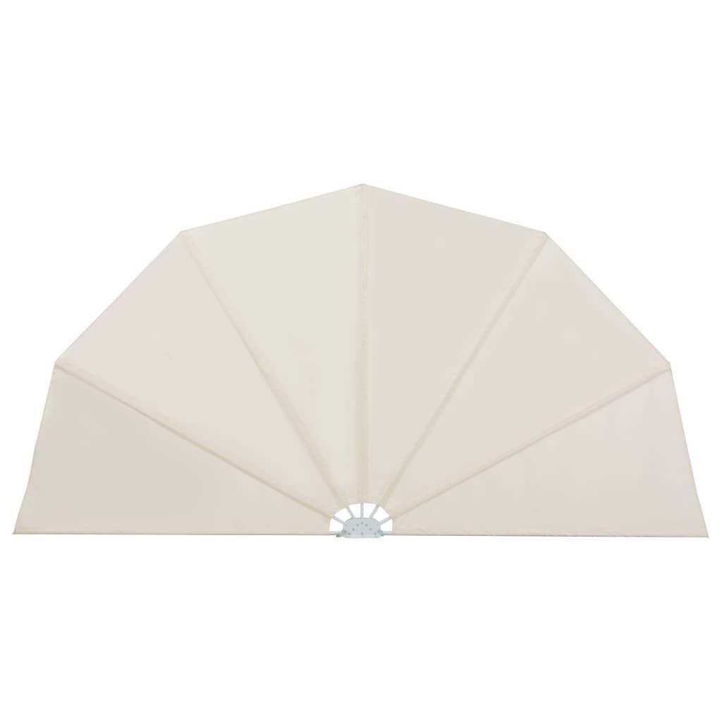 vidaXL Sonnenschirm Faltbarer Terrassen-Seitenfächer Creme 160 cm