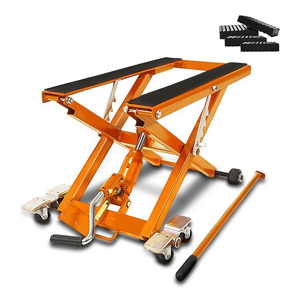 ConStands Motorradheber -Motorrad Hebebühne für Scherenheber Hydraulisch XL inkl. Distanzstöck