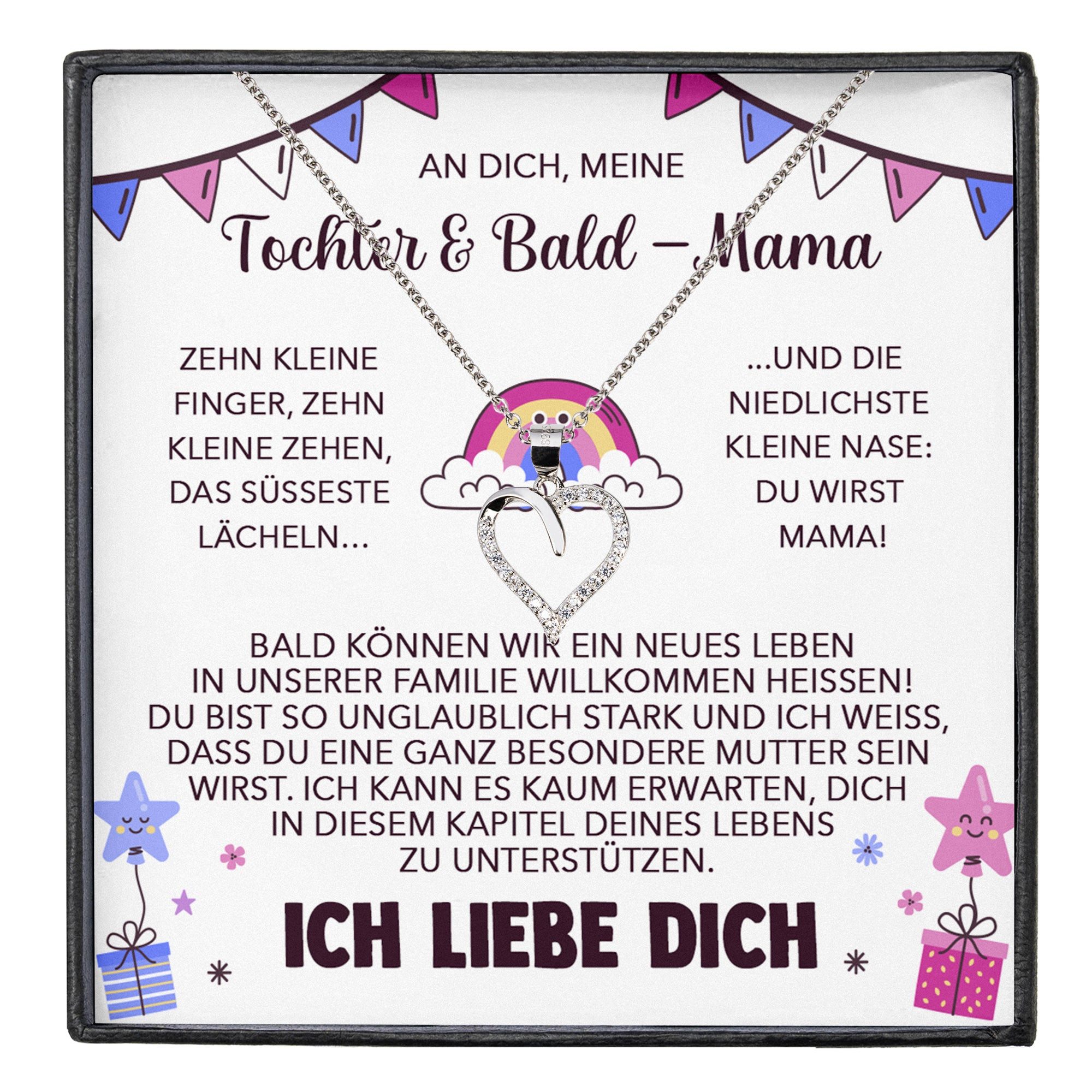 22Feels Schmuckset Geschenk für schwangere Tochter Babyparty Werdende Mama Mom To Be (inkl. Geschenktasche, Karte(n), Poliertuch, Beutel), Silber 925/000, Karte Made In Germany