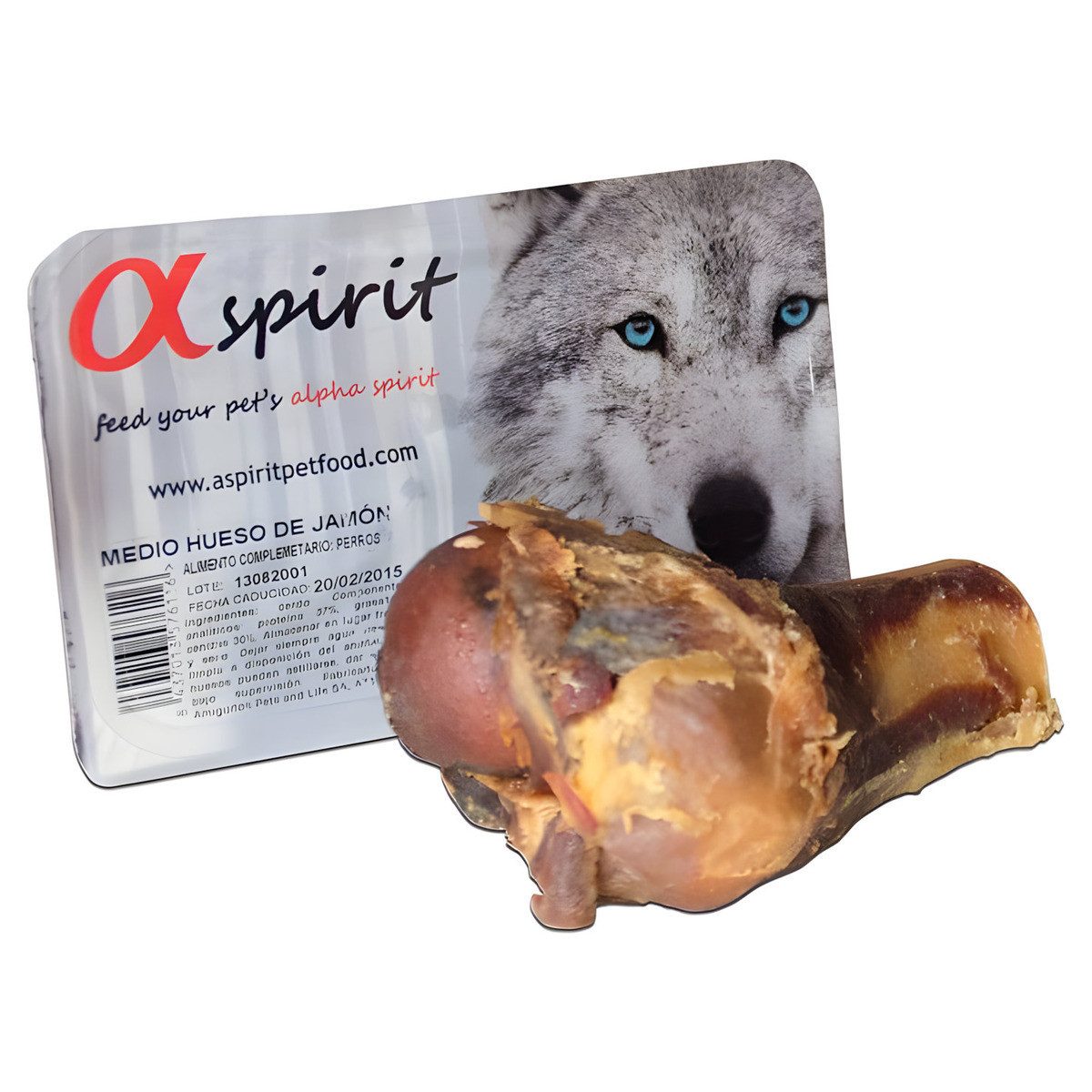 Alpha Spirit Schinkenknochen halb - 36 Stück, Snack für: Hund