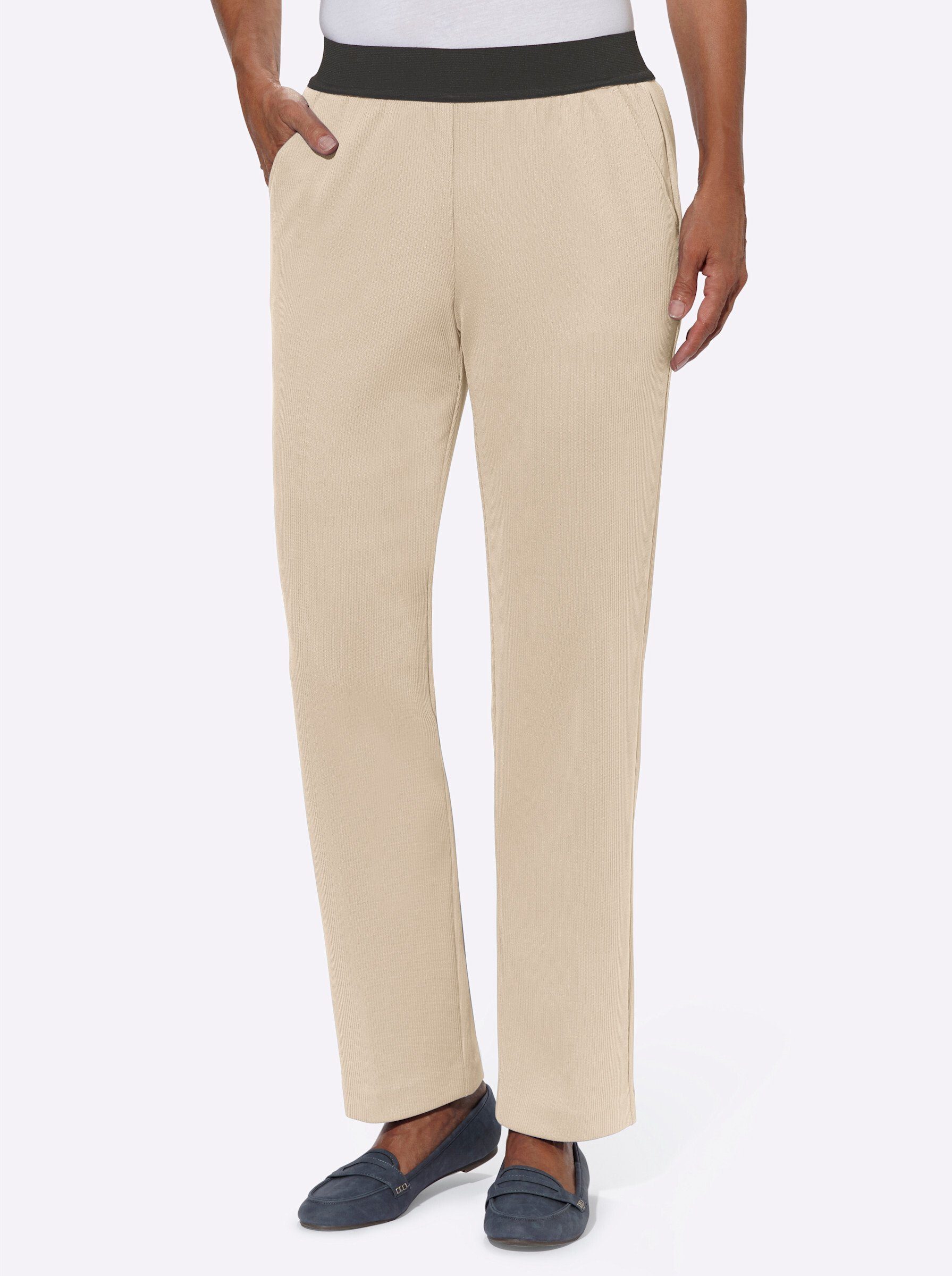 WITT WEIDEN Jerseyhose Innenbeinlänge ca. 72 cm sand