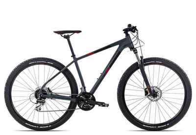 Axess Mountainbike DEBRIS, 24 Gang Shimano Acera RD-M360-8 Schaltwerk, Kettenschaltung, MTB-Hardtail Herrenrad schwarz/grau