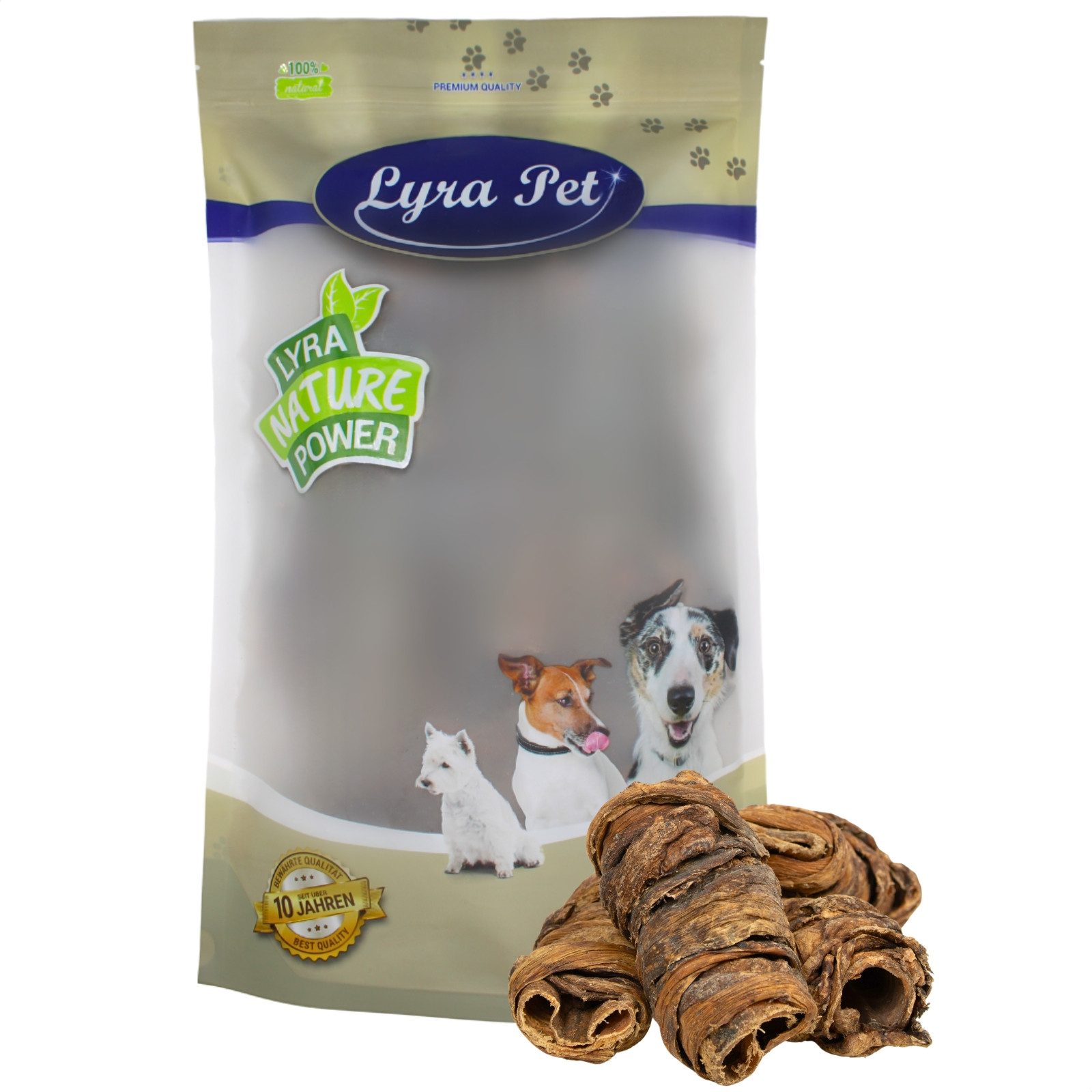 Lyra Pet 1 kg Lyra Pet® Wrap aus Rinderlunge und Strossen Rind